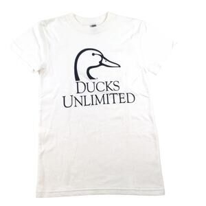 T-Shirt Ducks Unlimited Logo White/Black Size X-Small